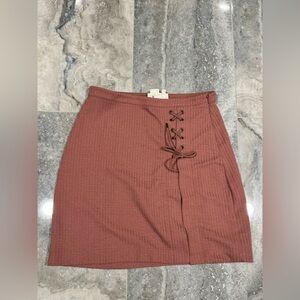 Anthropologie Rose Textured Skirt